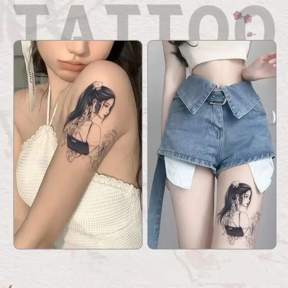 Semi Permanent Tattoo Sticker Waterproof for Men Women Long-lasting Simulation Arm Sticker Herbal Tattoo Sticker Waterproof