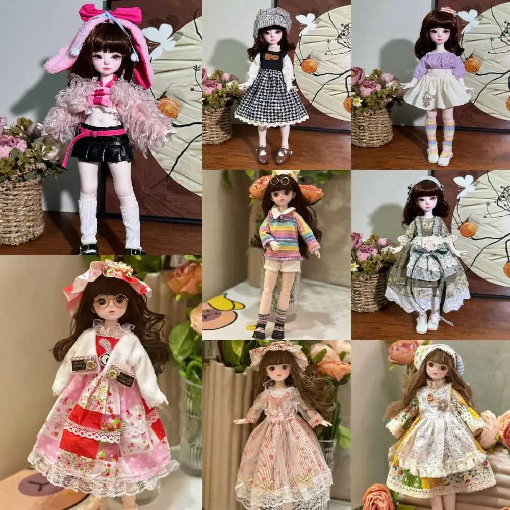 

Sweet 1/6 30cm Doll 1/6 BJD Skirt Handmade DIY 30cm Doll Clothes Kids Gift Replace Doll'S Lolita Dress Cotton Doll