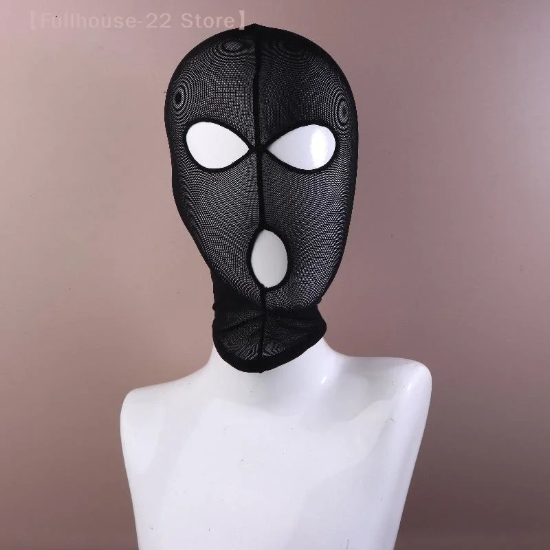 【MAX-22】1Pcs Black Lace Mask Unisex Sexy Head Mask Elastic Face Cover For Cosplay Party Performance Headgear