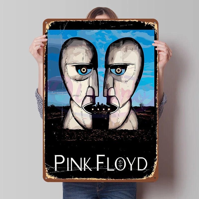 Pink Floyd Division Bell Albumcover Blechschild Poster Individualisierte Wandkunst Retro Vintage Metallschilder für Zimmer Schlafzimmer Dekorationen