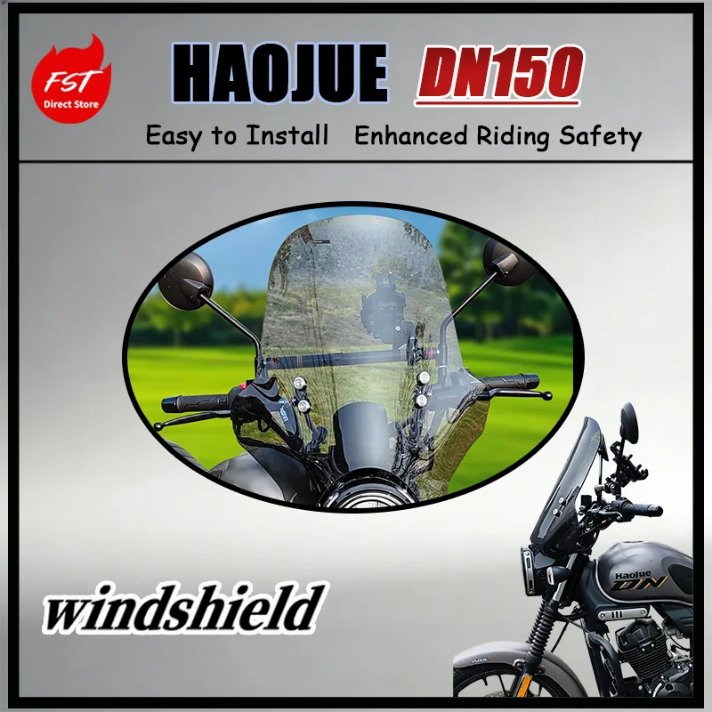 

FOR Haojue DN150 Motorcycle Windscreen Premium Thick PC HD Clear View for Enhanced Riding Safety And Warmth