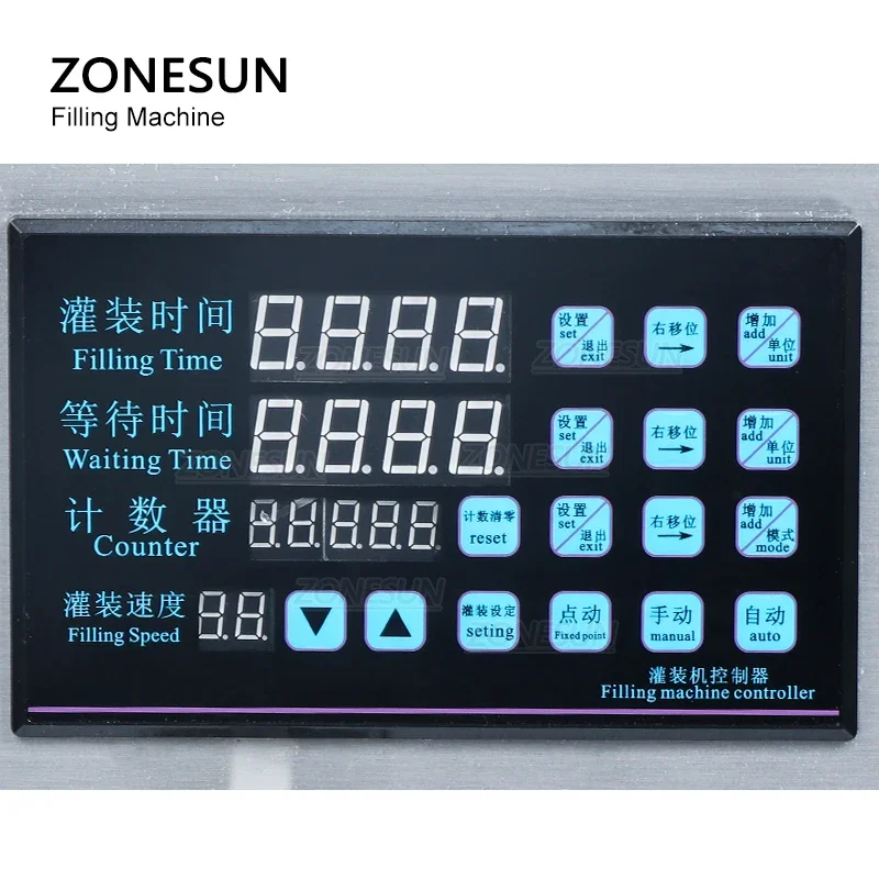 ZONESUN Semi-Automatic Peristaltic Pump Filling Machine  Viscous Liquid Filler Nail Polish Pigment Paste Vial Bottle