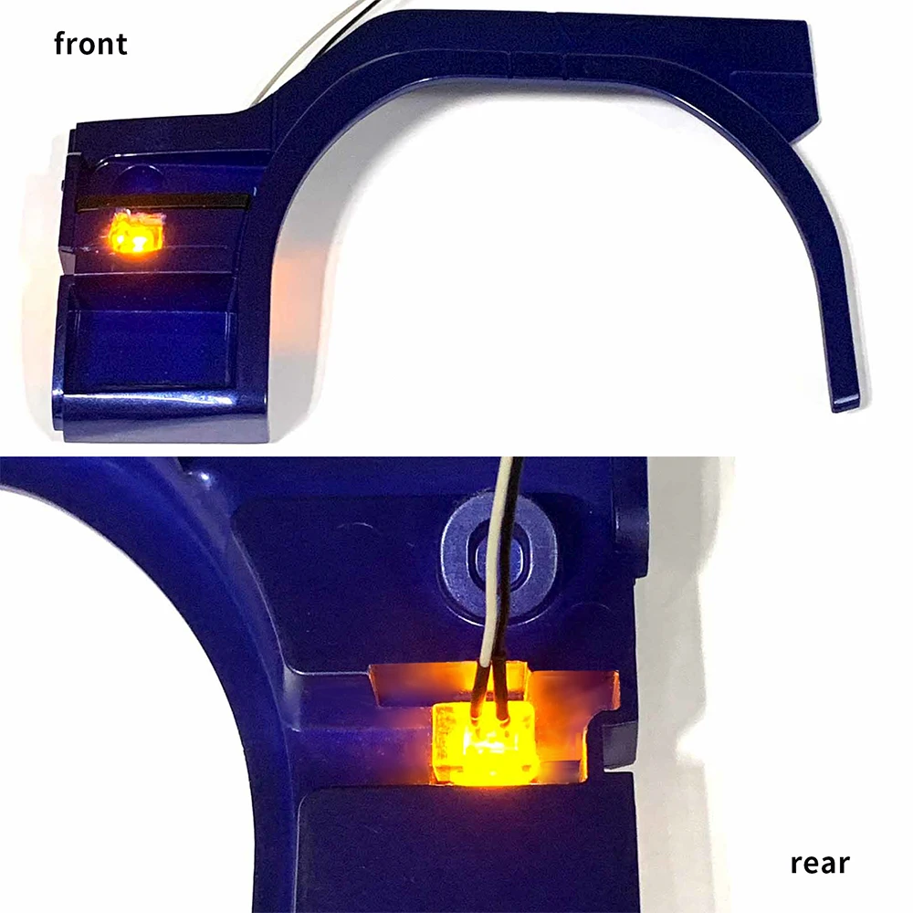 TRINOOD 1Pair Foot Pedal Turn Signal Light 3V 3 Colors LED Lamp for 1/14 Tamiya Truck Tractor Tipper SCANIA R470 R620 DIY Parts