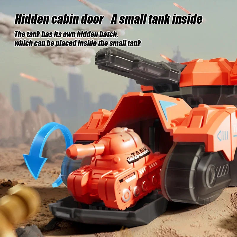 Uhrwerk Tank Spielzeug Kinder Cartoon Aufwickeln rotierenden Schiebe tank versteckt in kreativen Puzzle kleines Baby Geschenk für Kinder