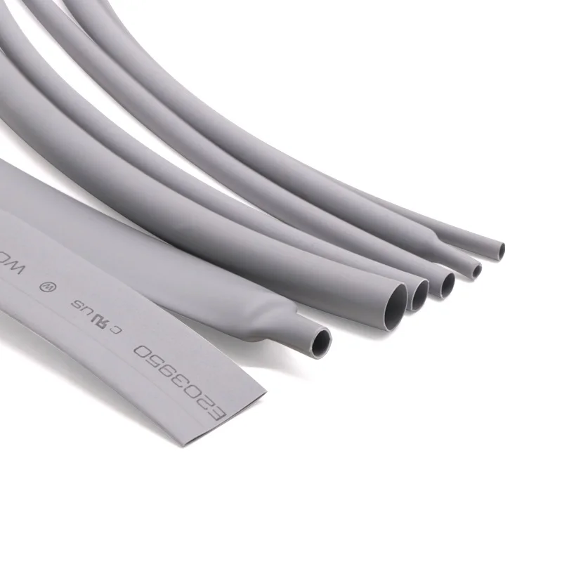 1~10 Meter Gray Heat Shrink Tube 2:1 Shrink Ratio Polyolefin Insulated Cable Sleeve Φ1mm-50mm