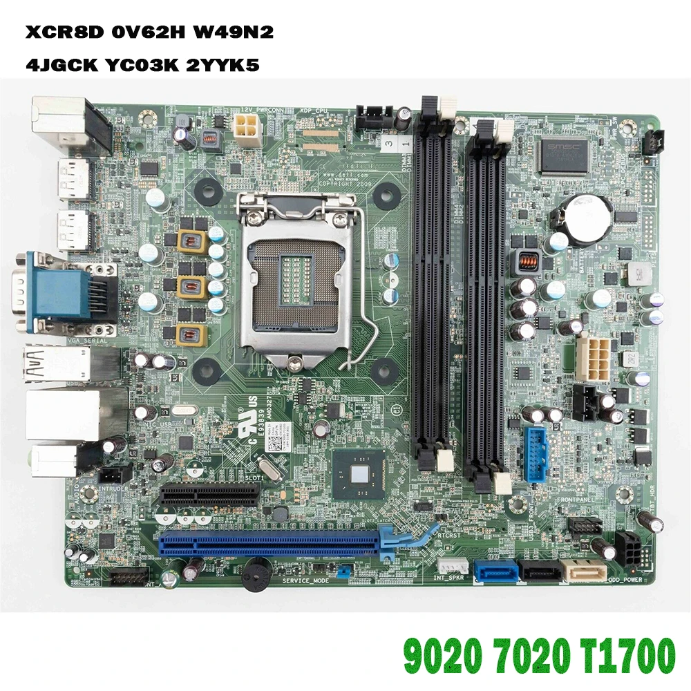 XCR8D 0V62H W49N2 4JGCK YC03K 2YYK5 For DELL 9020 7020 T1700 SFF Motherboard