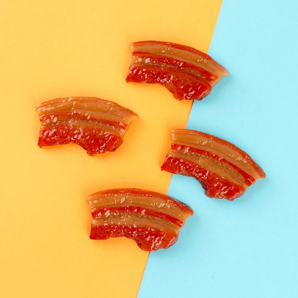 6Pcs Simulierte Schweinefleisch Fleisch Dekoration für Küche Restaurant Party Realistische Künstliche Lebensmittel Prop Lebensechte Lebensmittel Ornament