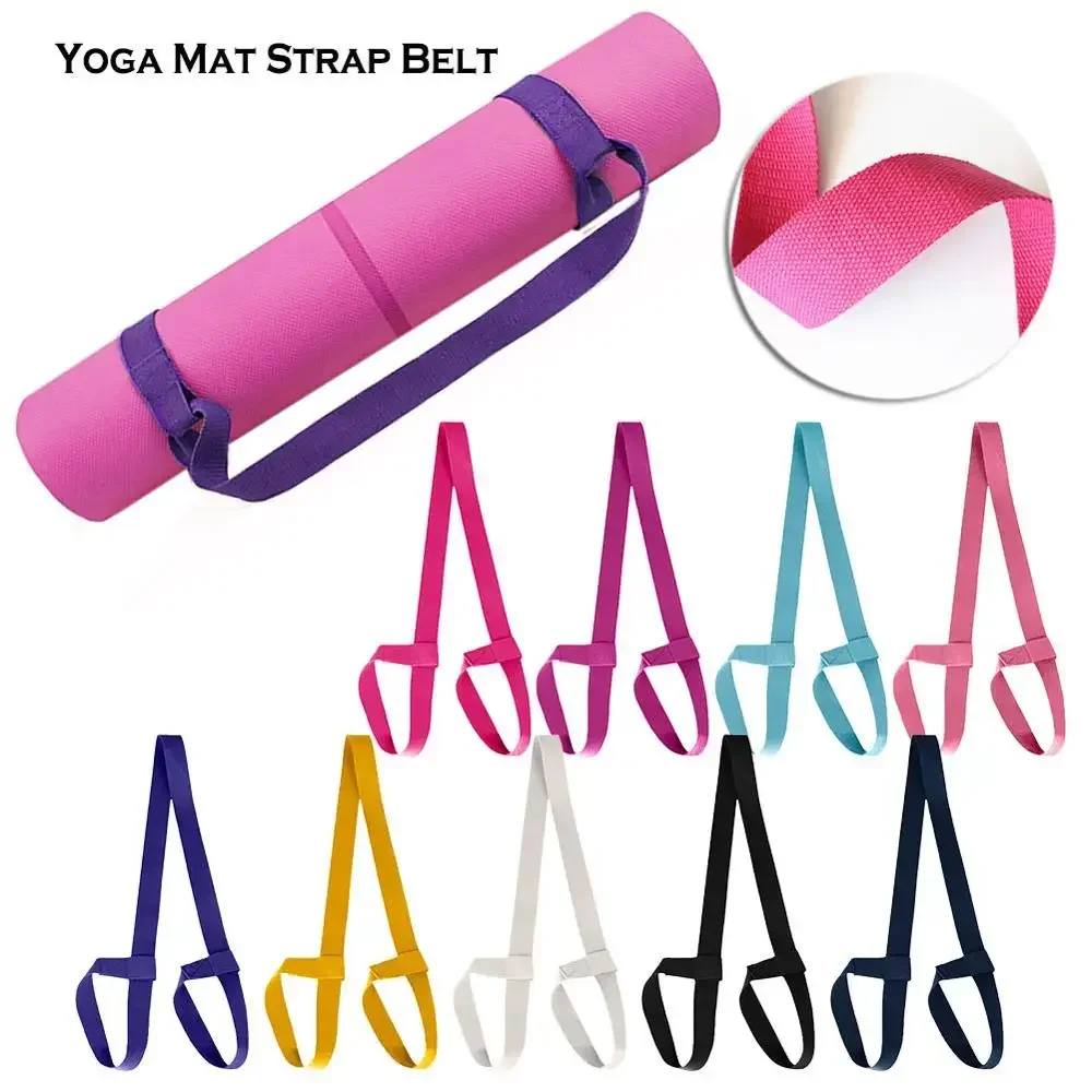 Adjustable Yoga Mat Strap Sling - 2-in-1 Carrier & Stretch Belt for Pilates, Fitness, Universal Fit All Mat Sizes Gymnastics