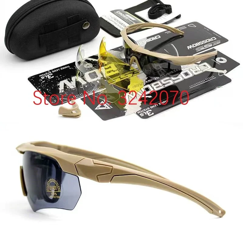 Imagem -06 - Militar Crossbow Tactical Óculos Bulletproof Goggles Windproof Mirror Esportes ao ar Livre Fan Shooting E-s-s