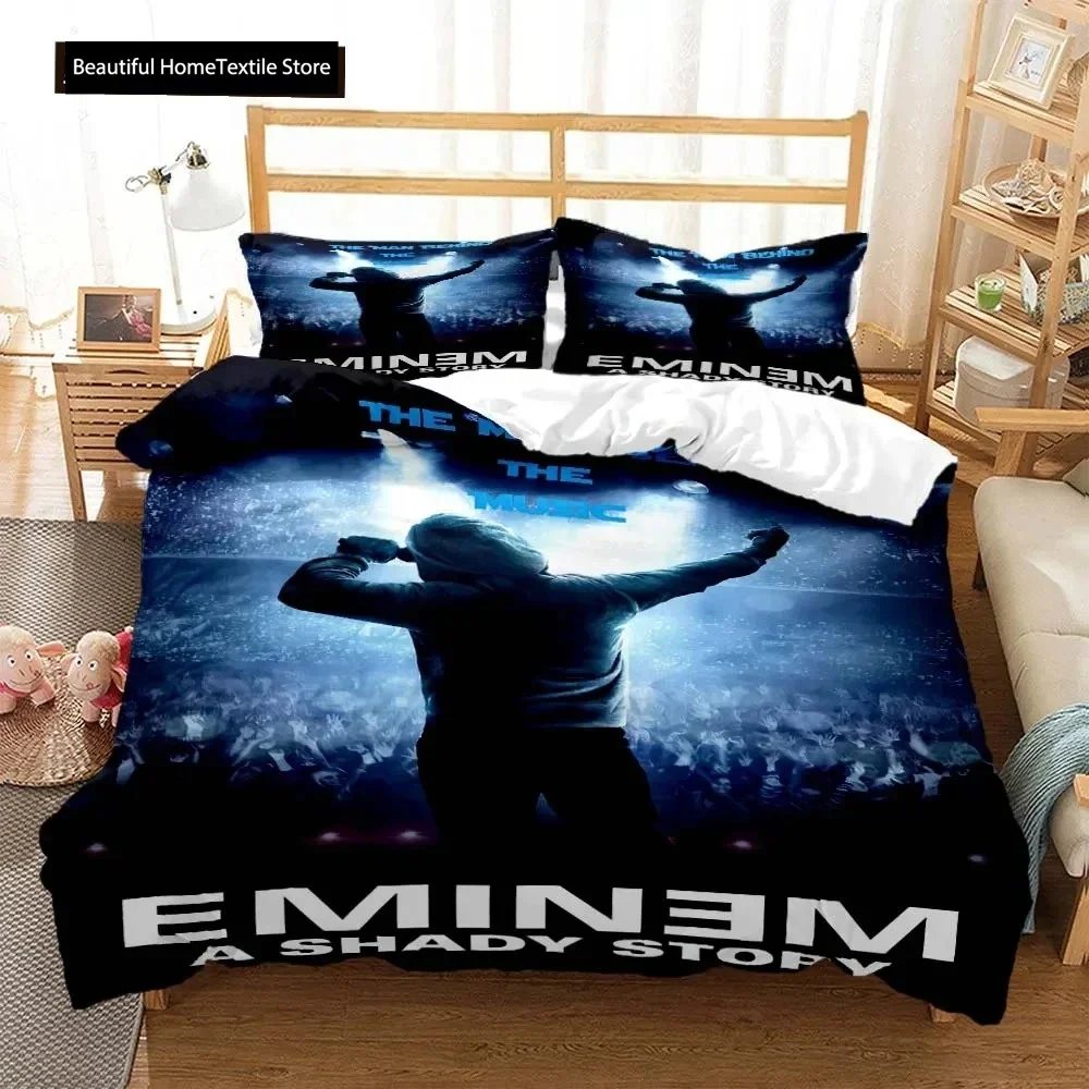Eminem Hip -hop sänger 3D NEW Duvet Cover Pillowcase Bedding Set Adult Boy Girl Bedroom Decoration Children Single Double Large