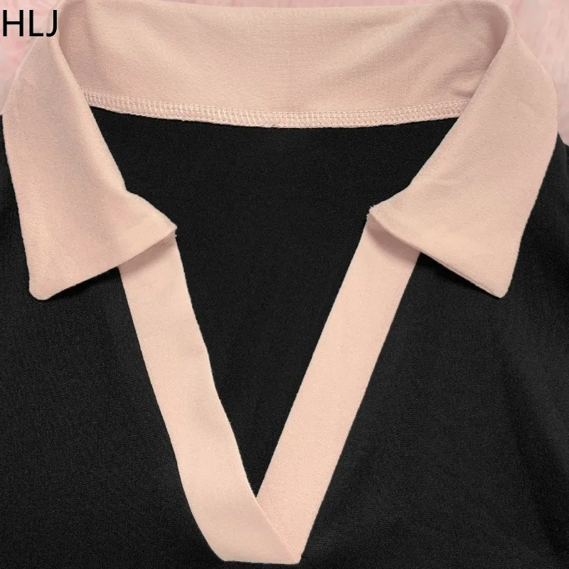 HLJ Summer New Casual Bodycon Long Dress Women Solid Color Short Sleeve V-Neck Dresses Elegant Female Party Birthday Vestidos