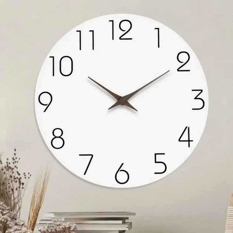 Circular Wall Clock Silent Living Room Bedroom Retro Wall Clock Minimalist Creative for Home Decoration Clock 10inch