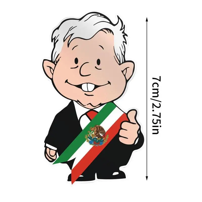 Funny Bumper Stickers Amlito Lopez Obrador AMLO Decal 10PCS Sticky Decor Self-Adhesive Decals Cars Bumper Window Laptops Luggage