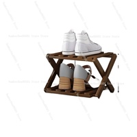 Slim Shoe Rack for Small Spaces 3-Tier Foldable Shoe Organizer Space-Saving Entryway Storage Narrow Design