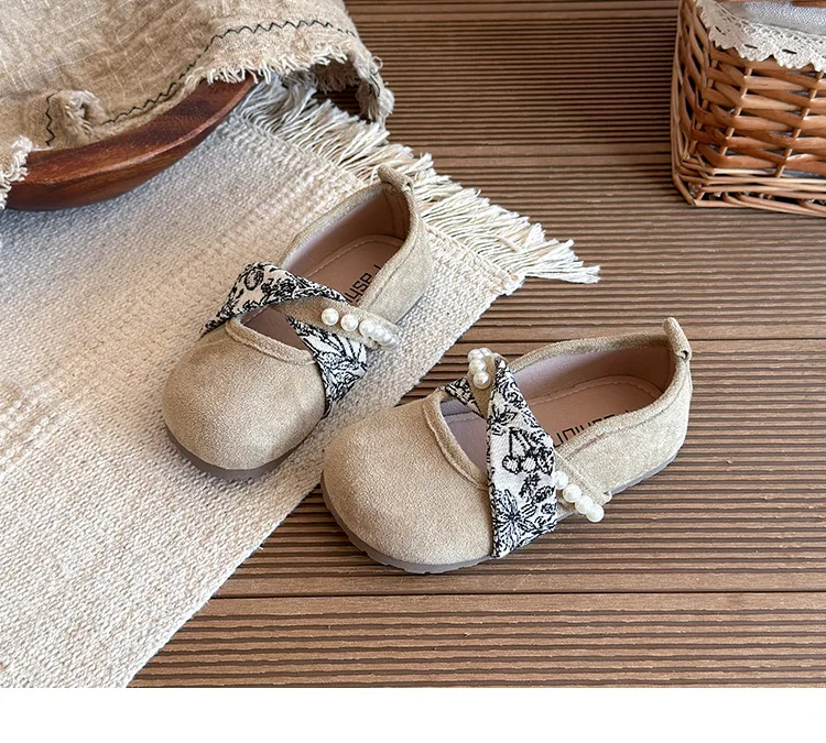 Mädchen Flache Schuhe Runde Zehen Kinder Prinzessinnen-Schuhe Koreanischer Stil Vielseitig 2026 Brandneue Kinder Freizeitschuhe Rutschfest – Detail 6