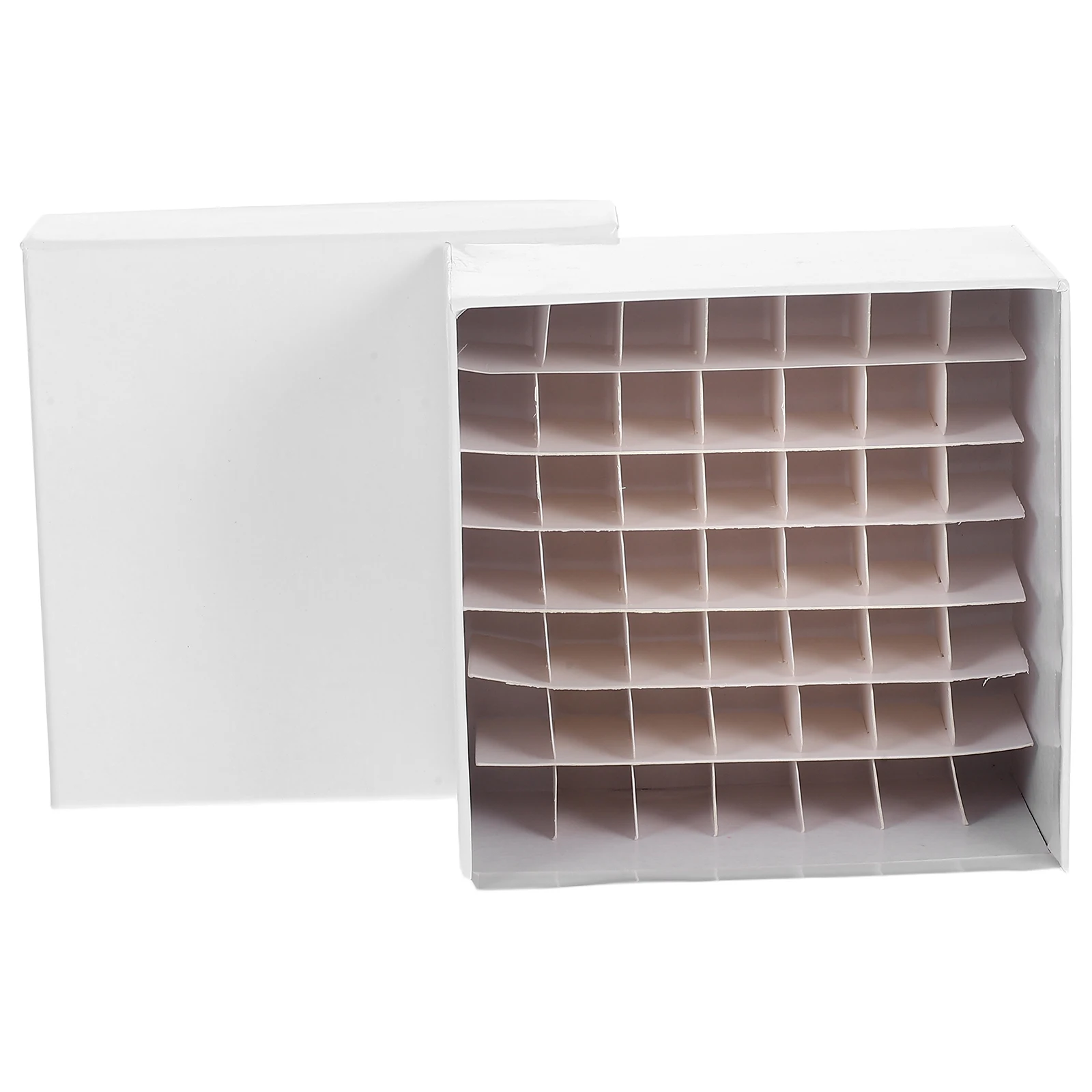 

Tube Box Paper Storage Container Test Bottle Holder Sample Cryobox Freezer Boxes Large Bins with Lids Organizer