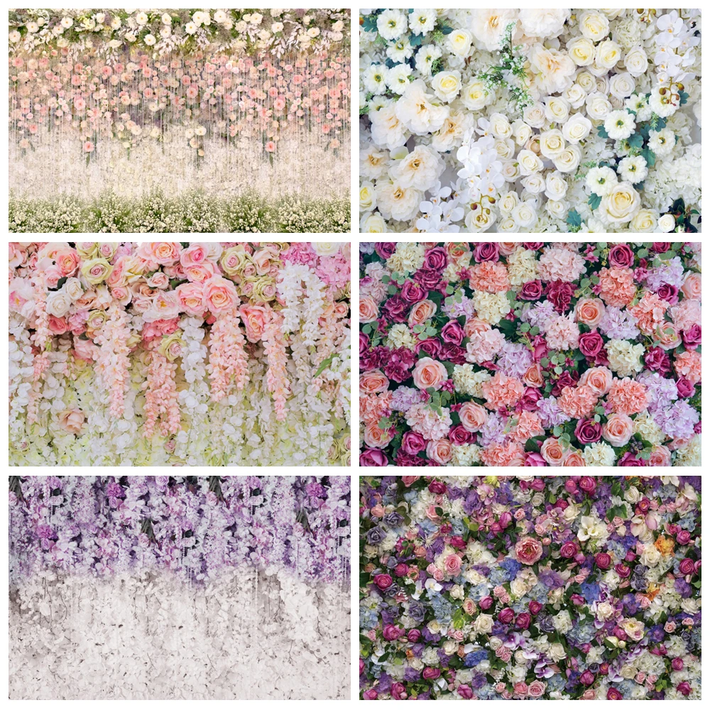

Flower Wall Wedding Birthday Photocall Background Spring Green Grass Photography Backdrop Photo Studio Photozone Props