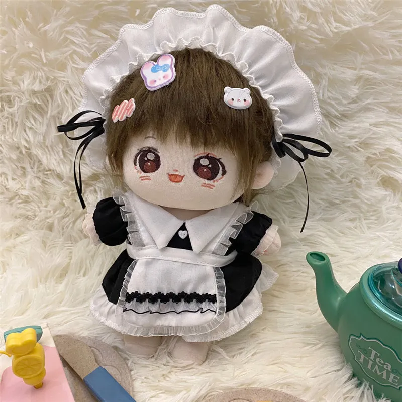 

20cm Doll Clothes Accessories Fit Idol Plush Doll's Clothing Cute Maid Tutu Skirt Stuffed Toy Outfit for Korea Kpop EXO Dolls