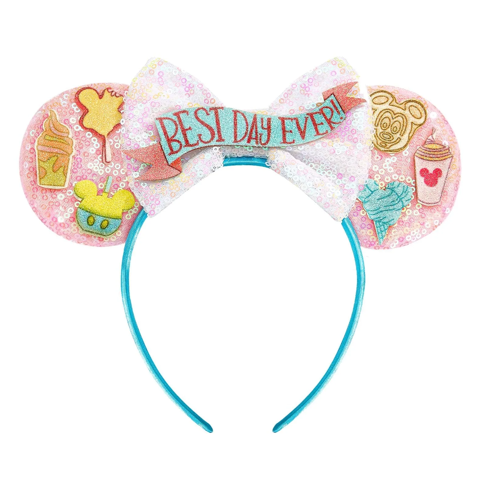 1 Stück Süßes Geburtstags-Haarband für Frauen, Rosa Mausohren, Glänzende Geburtstags-Haaraccessoires für Party, Reise und Geburtstagsdekoration