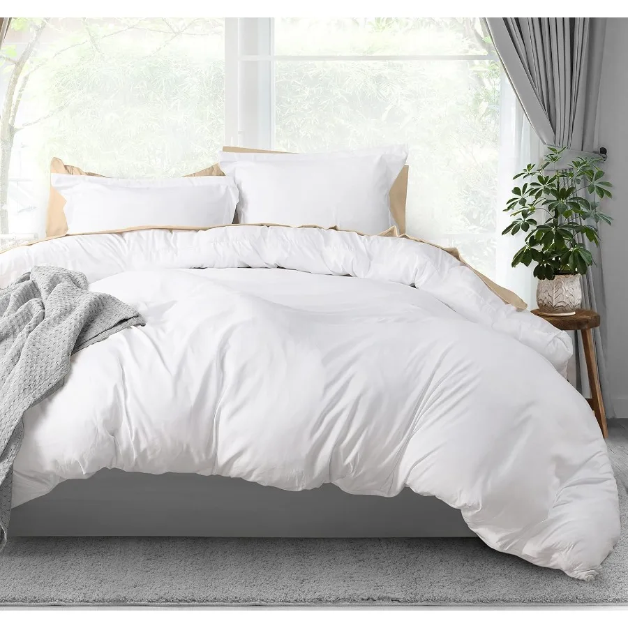 

Full Size Duvet Cover Set with Zipper Closure for Bedroom Decor Includes 1 Comforter Cover 80X90 Inches and 2 Pillow Shams 20X2