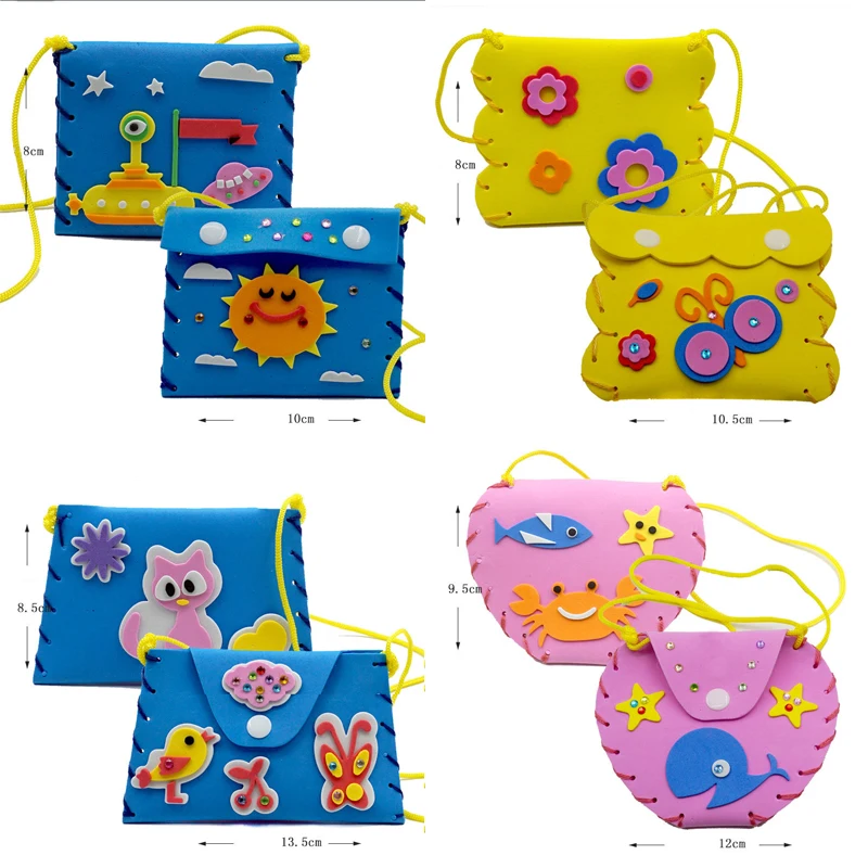 2/4/8Pcs Kids DIY Felt Sewing Kits Preschool Educational Handbag Children Craft Toys Felt with Safety for Boys Girls Beginners