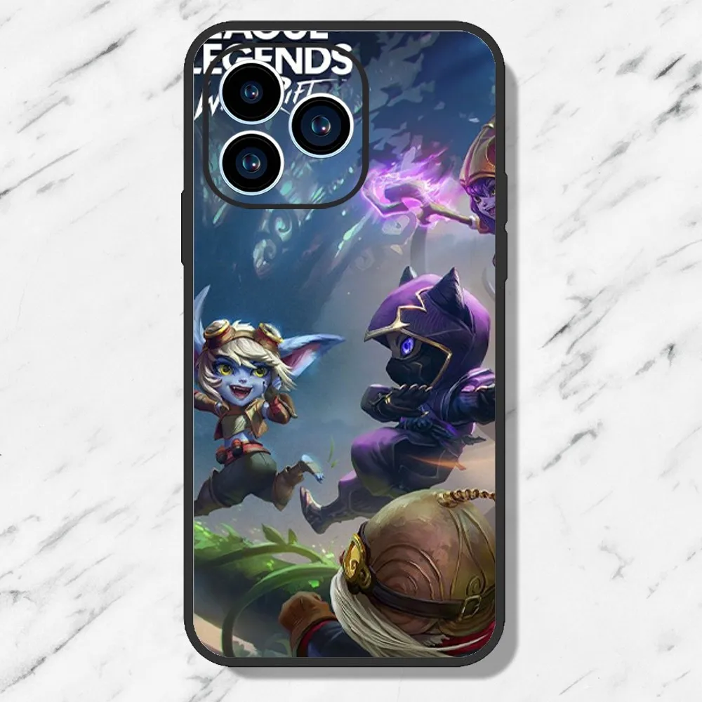 L-League O-Of Legends Game Phone Case For iPhone 11 12 13 14 15 Mini Pro Max Plus 8 xr xs Black Shell