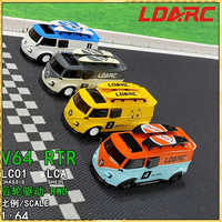 Ldarc V64 Rtr Remote Control Car 1:64 Mini Miniature Simulation Rc Model Bread Racing Car Children'S Toy Gift