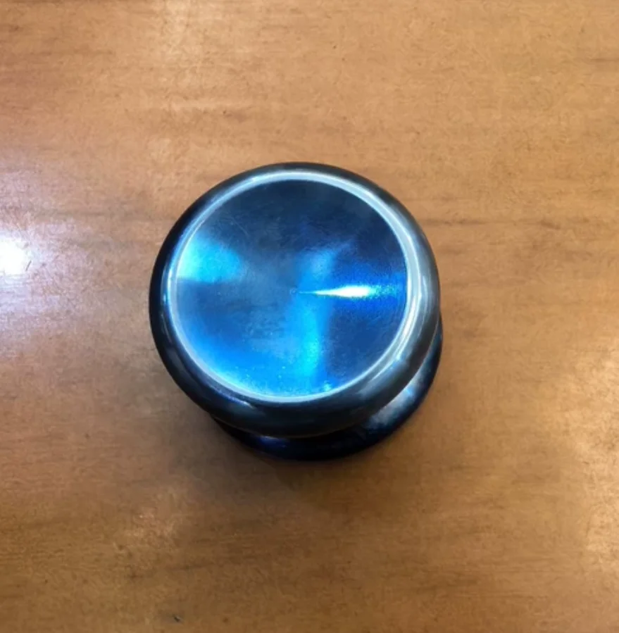 Used EDC Flat egg button titanium blue 24.5 * 17.5mm Stress Relief Toy Haptic Spinner Fingertip Gyroscope Decompression Toys