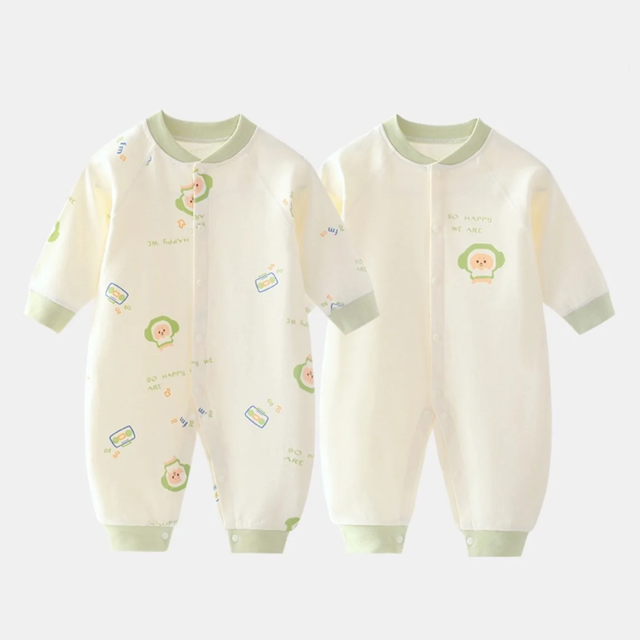 Baby einteilige Kleidung lang ärmel ige 100% Baumwolle Newbron Stram pler weiche Baby kleidung Frühling und Herbst