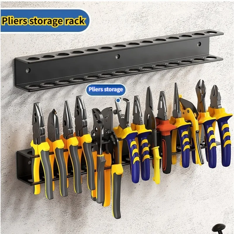 Wall-Mounted Heavy-Duty Screwdriver Storage Box High-Quality Screwdriver Rack Steel Tool Organizer Pliers Storage Holder