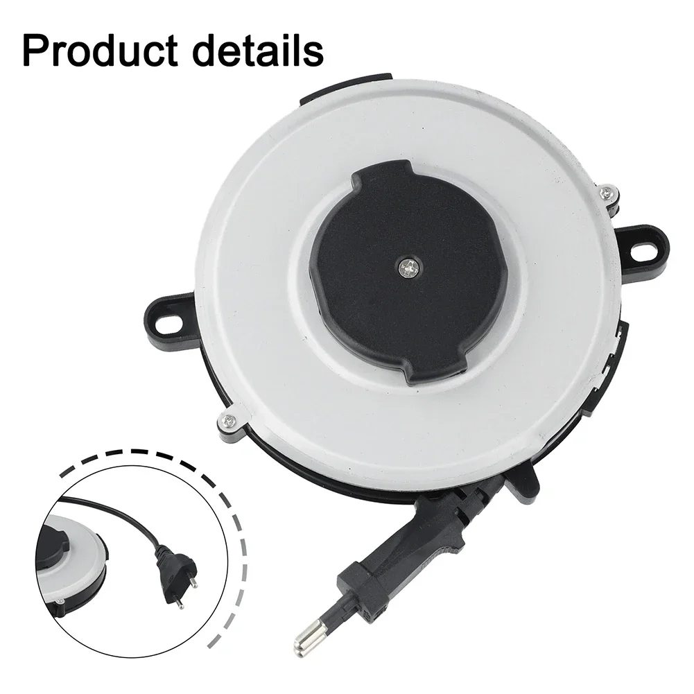 2 Core 0 75 Square Automatic Power Cord Reel 1 8M Lightweight and Compact for Outdoor Use and Camping Adventures