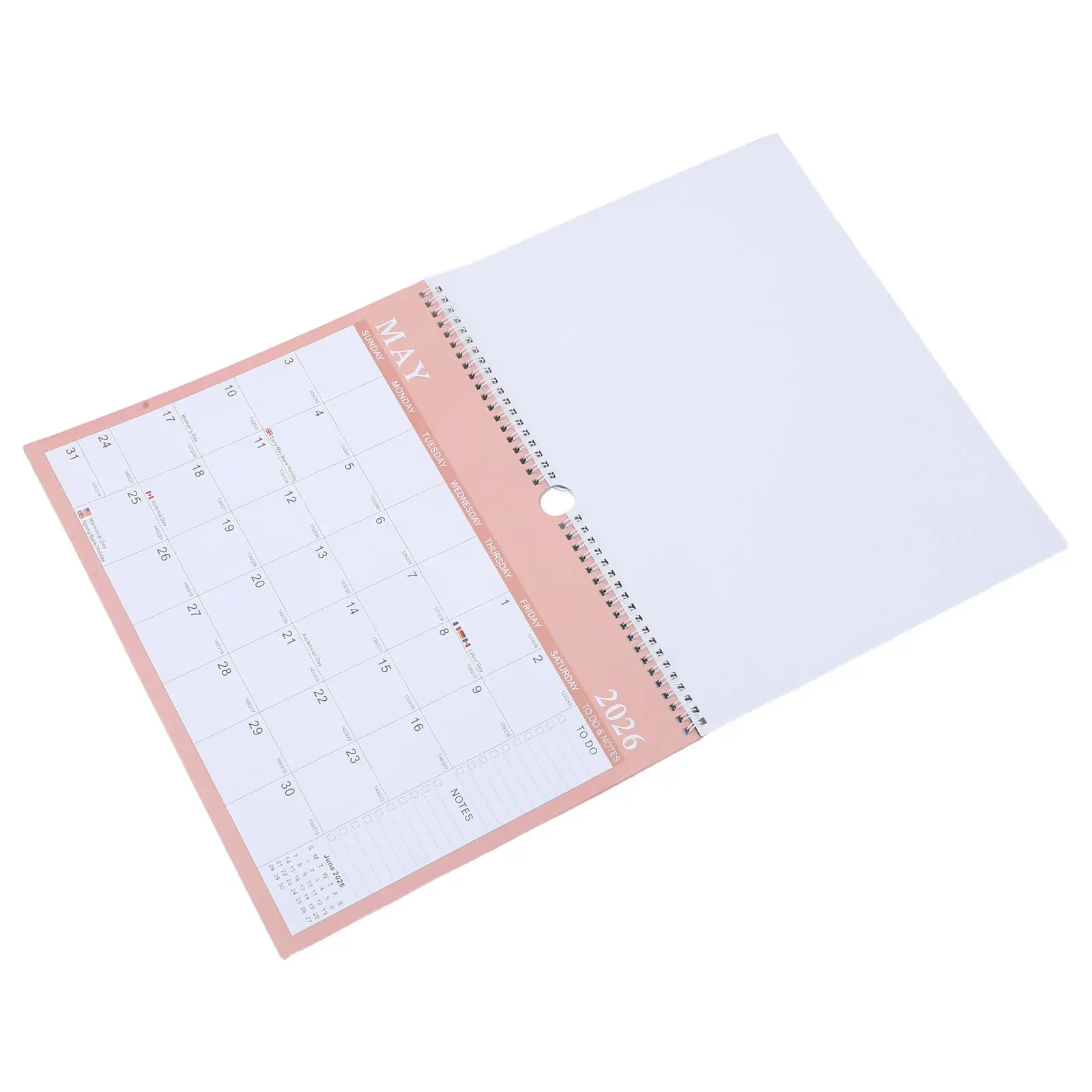 

Large Wall Calendar 2026.1-2027.6 Hanging Monthly Wall Calendar Double-Sided Landscape Multi-Country Holidays Office Home