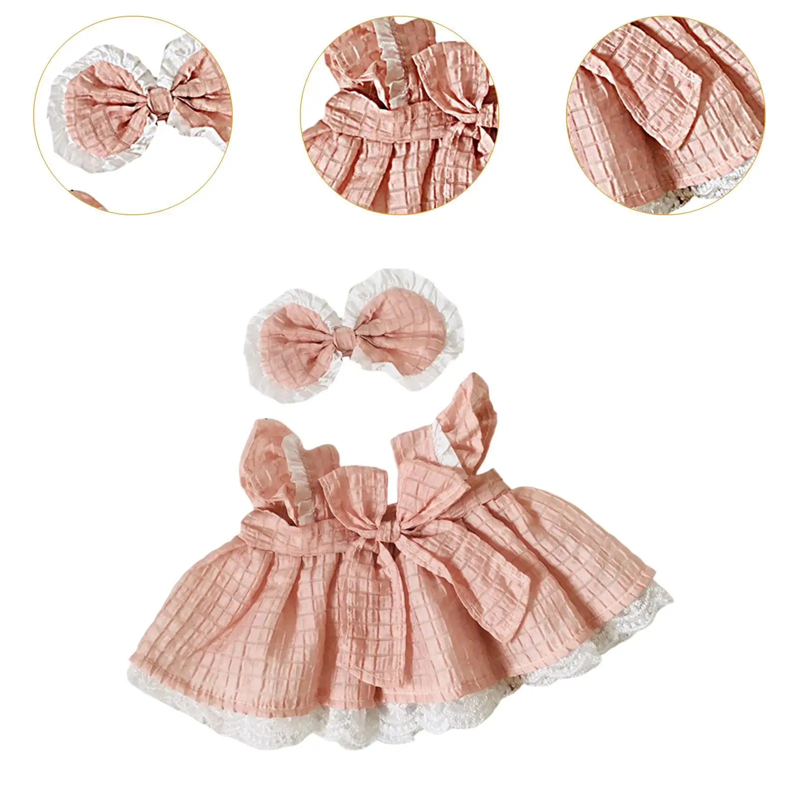 인형 옷 부드러운 천 의상 미니어처 수집용 드레스업 37cm 봉제 인형 컬렉션용