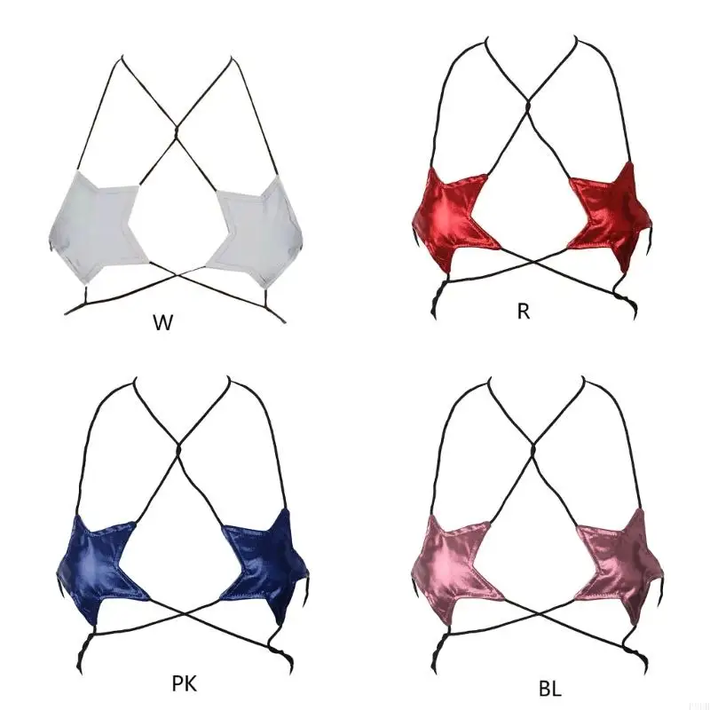 

P8DB Women Strappy Star Bras Tube Top Halter Bandage Bralette Bandeau Camisole