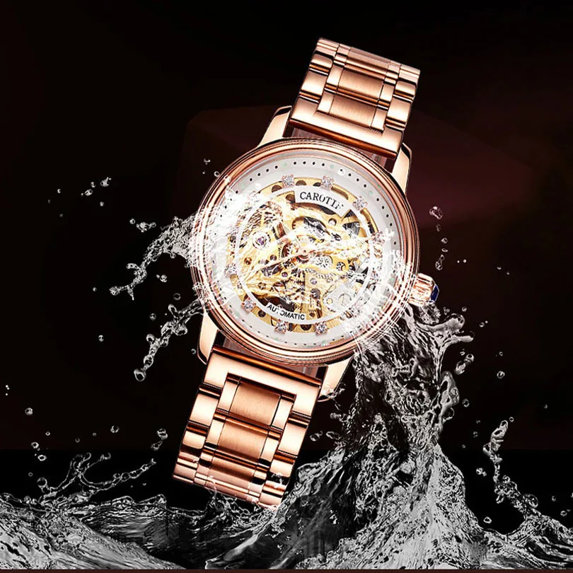 Women Automatic Mechanical Watch Elegant Design and Classic Colors Collocation Waterproof Women\'s Wrist Watches 2022 NEW