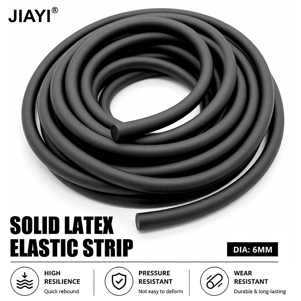 Diameter 6mm Round Rubber Band High Elastic And Durable Solid Latex Round Elastic Rope Thickened Rubber Band Tension Rope
