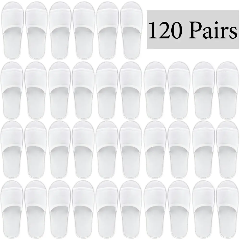 20-200Pairs Open Teen Wegwerp Slippers voor Gasten Witte Huis Gast Slippers Antislip Hotel Slippers Unisex spa Slippers