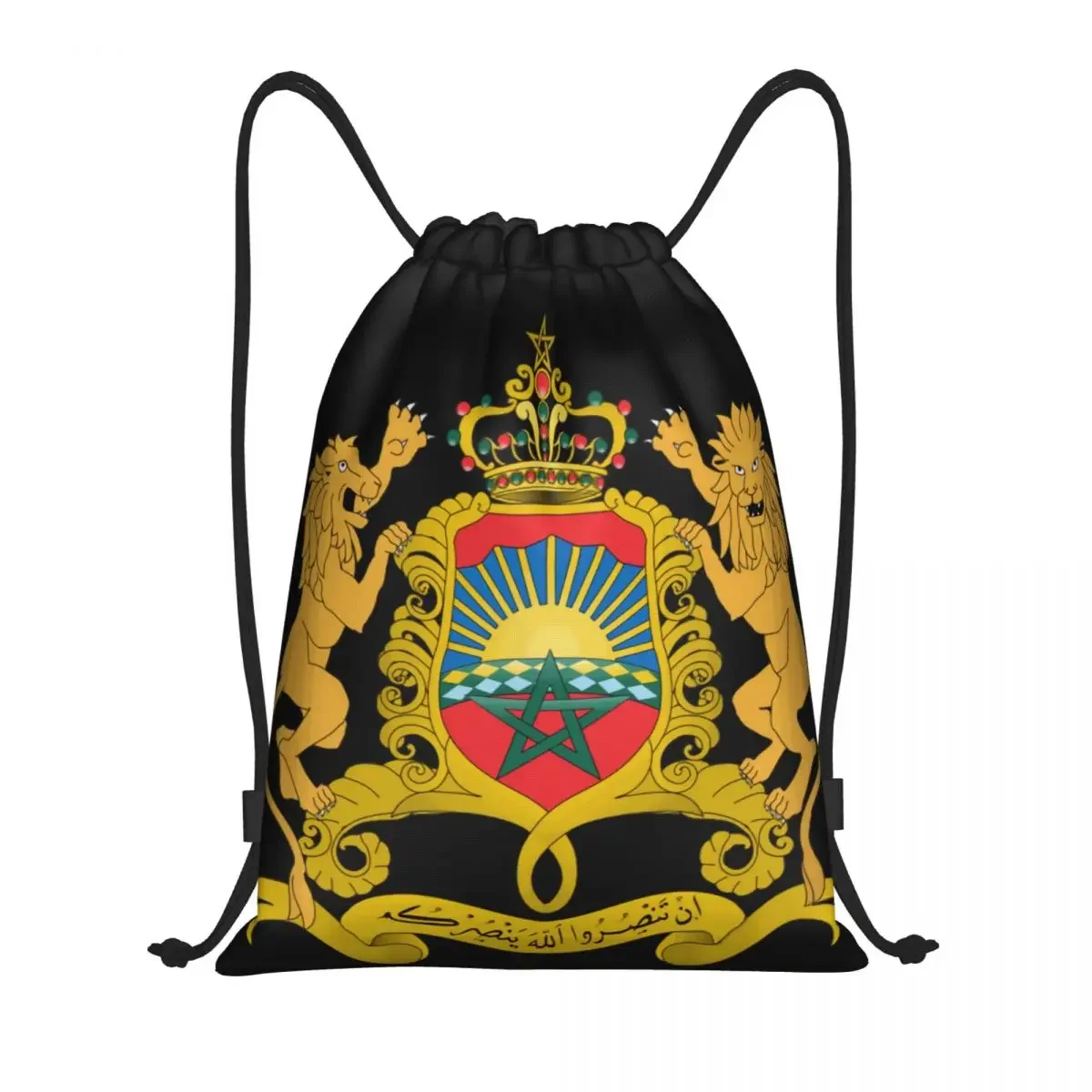 Mochila esportiva com cordão para homens e mulheres, Gym Bag, World of Morocco, Patriótico, Compras