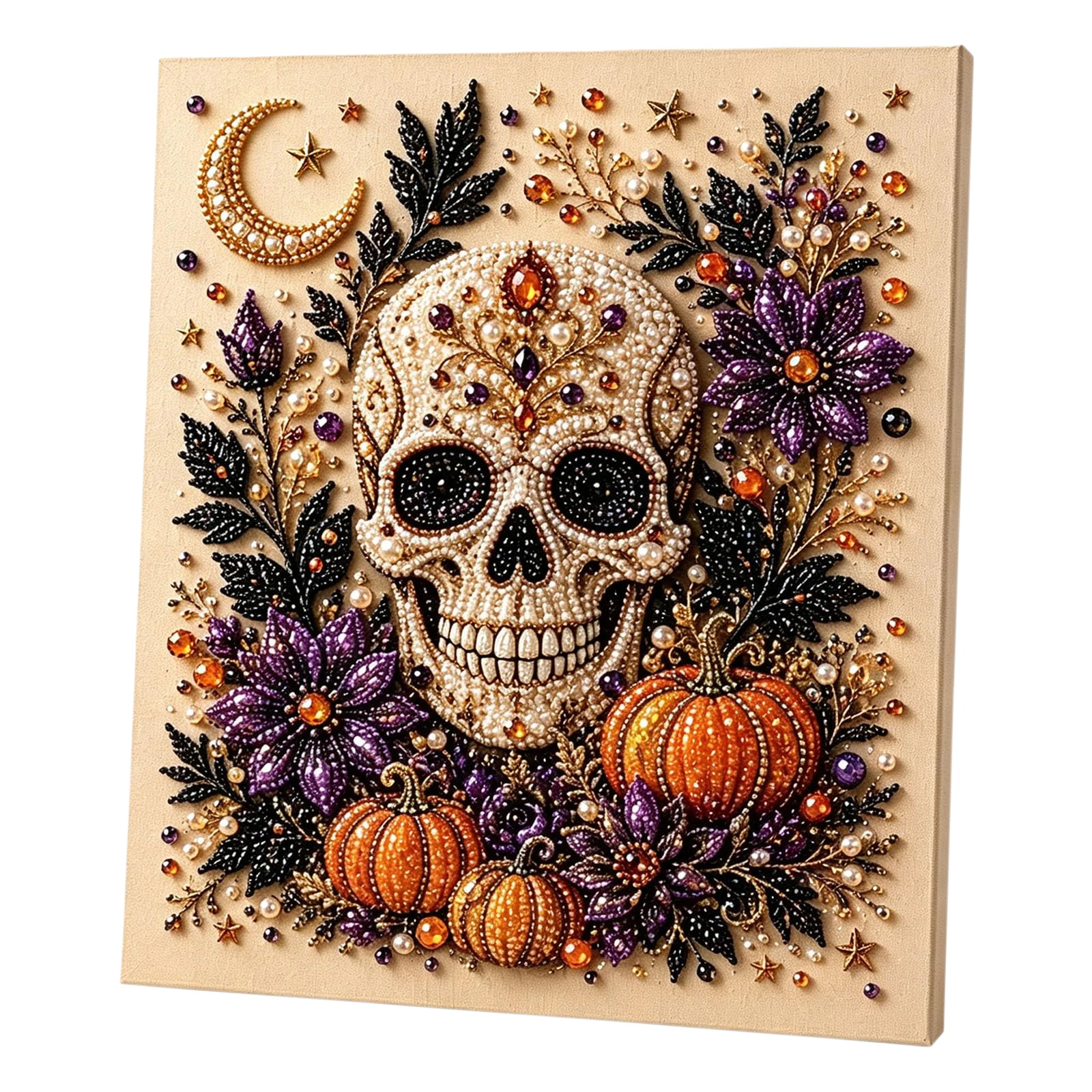 DIY Halloween Gerahmtes Diamant-Perlen-Malset 20x20cm Perlen-Diamant-Kunstset Perlen-Diamant-Malset für Erwachsene Heimdekoration – Detail 9