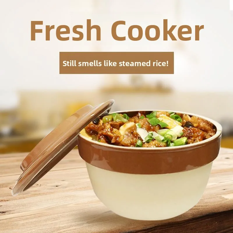 

Керамическая миска для риса в ретро-стиле, традиционная глиняная чаша для приготовления риса и лапши, посуда для домашнего использования