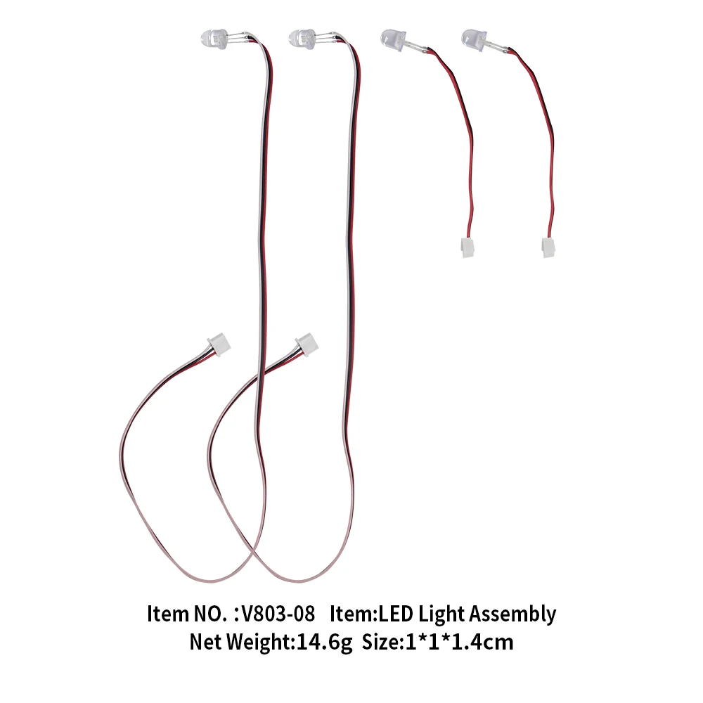 Flytec Offizielles Original V803-08 LED-Licht-Set, Ersatzteile für 4 Tanks, Dual-Antenne, RC Karpfenangeln, Köderboot