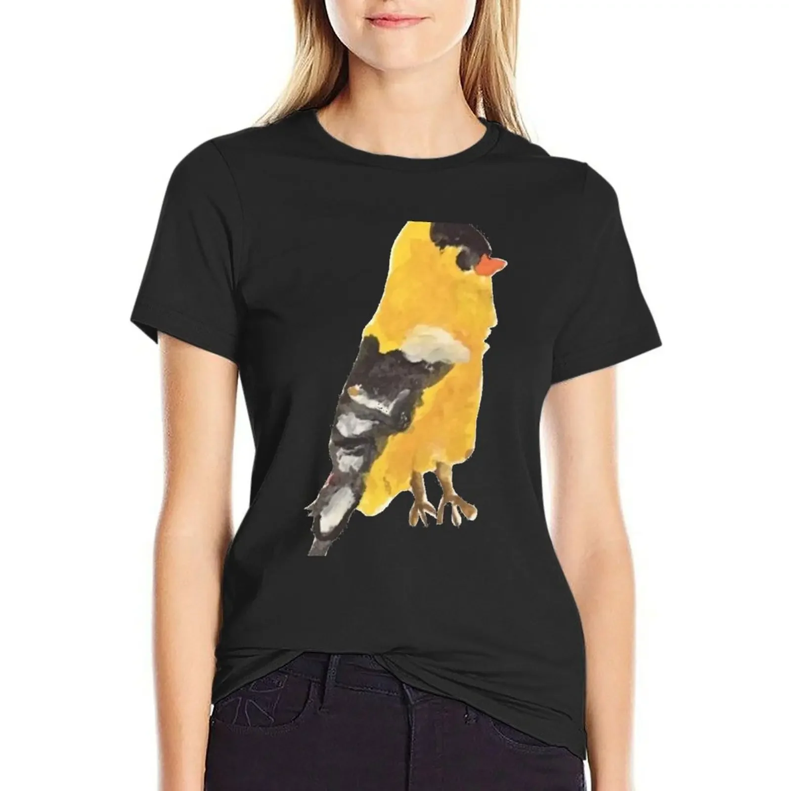 

gold finch birb T-Shirt sports fans tops oversized oversized t shirts for Women