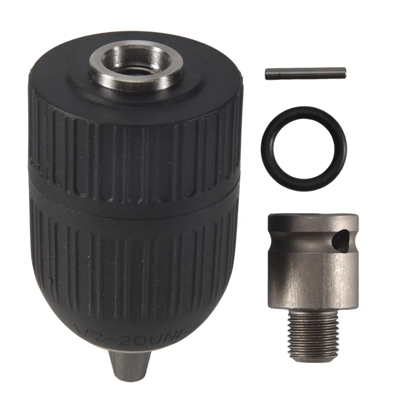 2-13Mm 1/2-20UNF Con 1/2 Mandrino Adattatore autobloccante Keyless Trapano Elettrico Mandrino Per Avvitatore a percussione Strumenti di Conversione Set supporto