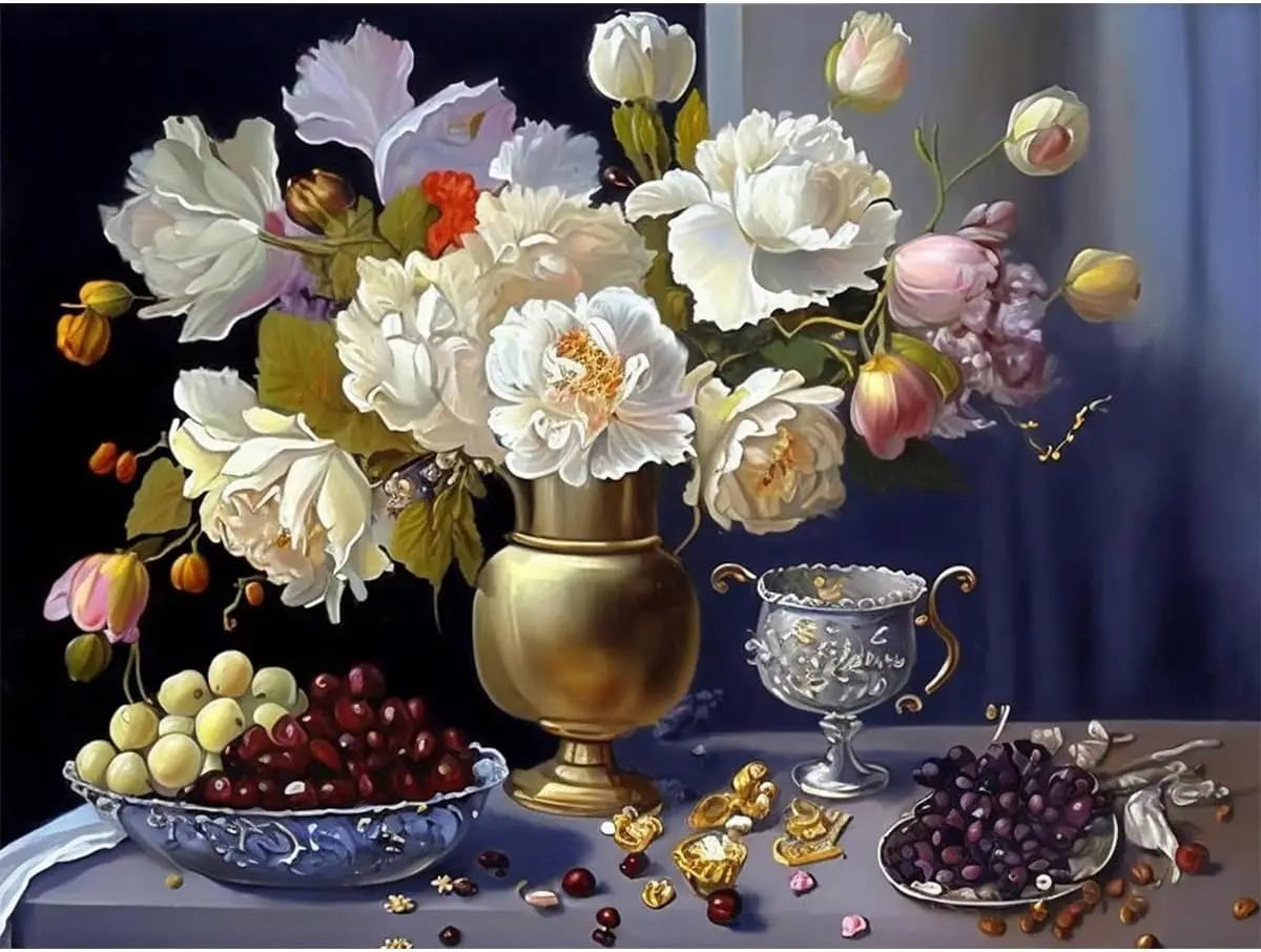 

Amz Camel Diamond Art Kit, 30x40cm Oil Painting Style Garden Flowers, Textured DIY Craft for Adults, Elegant European Decor Gift