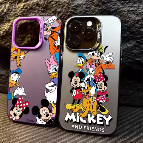 Mickey Mouse Clubhouse Case for Samsung Galaxy S25 Edge S24 S23 S22 S21 S20 Ultra Plus FE A56 A36 A26 Plating Matte Hard Cover