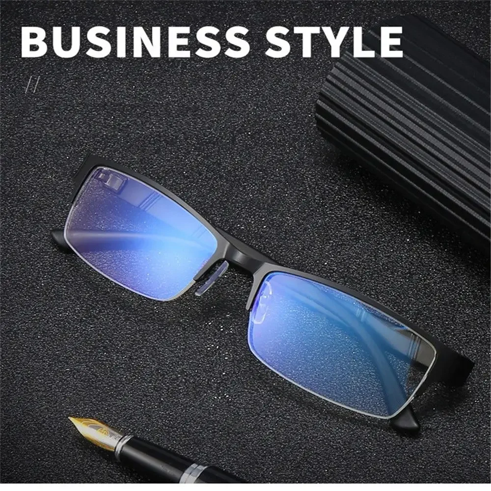 Metall Anti-Blaulicht Lesebrille weitsichtige Brillen Männer Business Brillen Dioptrien 0 1,0 1,5 2,0 2,5 3,0 3,5 4,0 – Detail 7