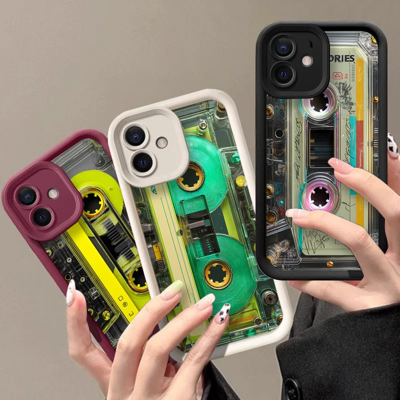 

Unique Cassette Tape Creative Phone Case for Google Pixel 10 9 8 7 8A 7A Pro XL 9A 5G Anti-drop Shockproof Soft Cover Art Coque