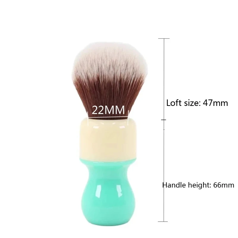 YAQI Men's Fresh Simple Surf 22MM Synthetic Hair Shaving Brush Portable Travel Casual Wet Shaving Brush With Logo