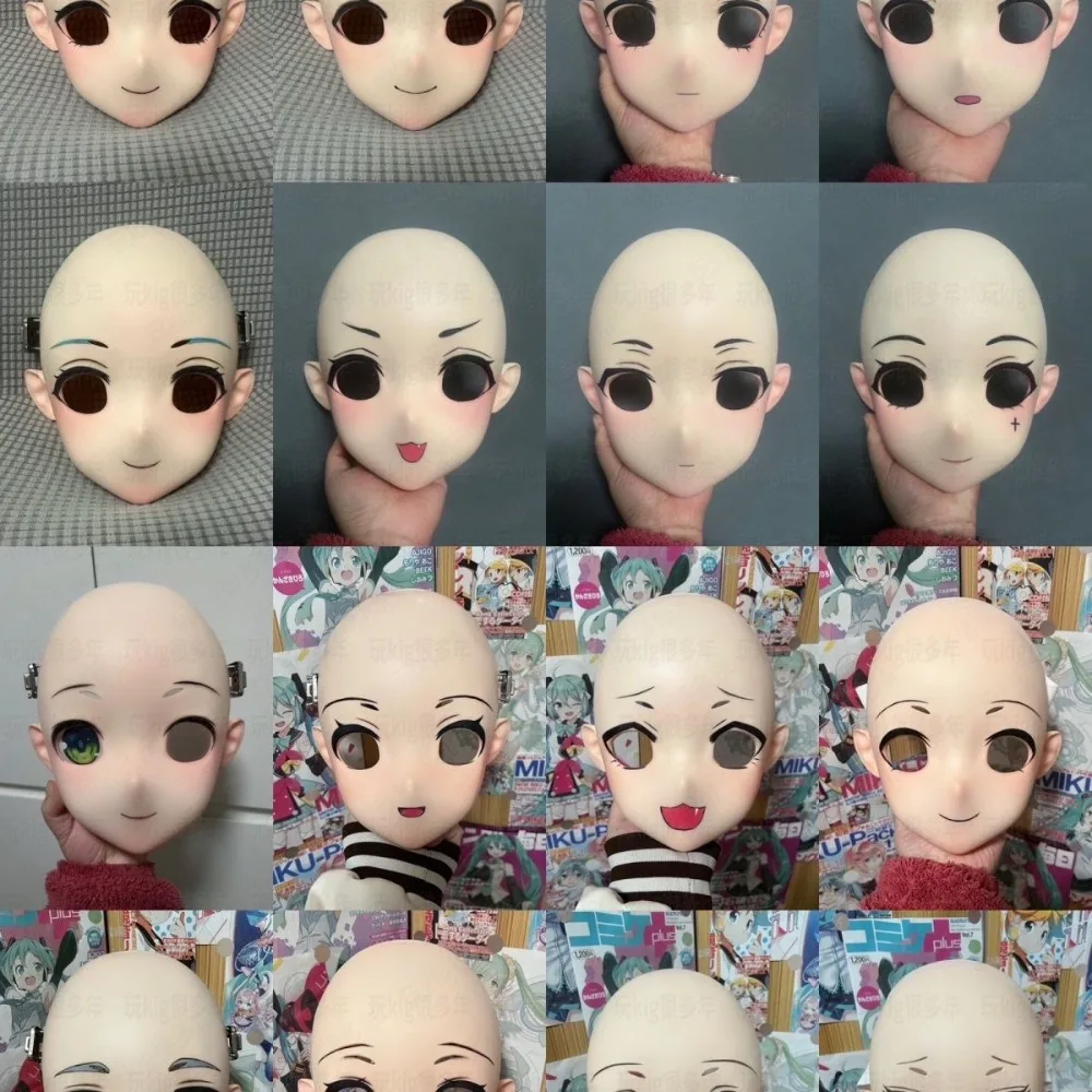BJD Doll Mask Big Face Girl Human Mask Resin Material Human Face Mask DIY Accessories Doll Face No Makeup Doll Toys