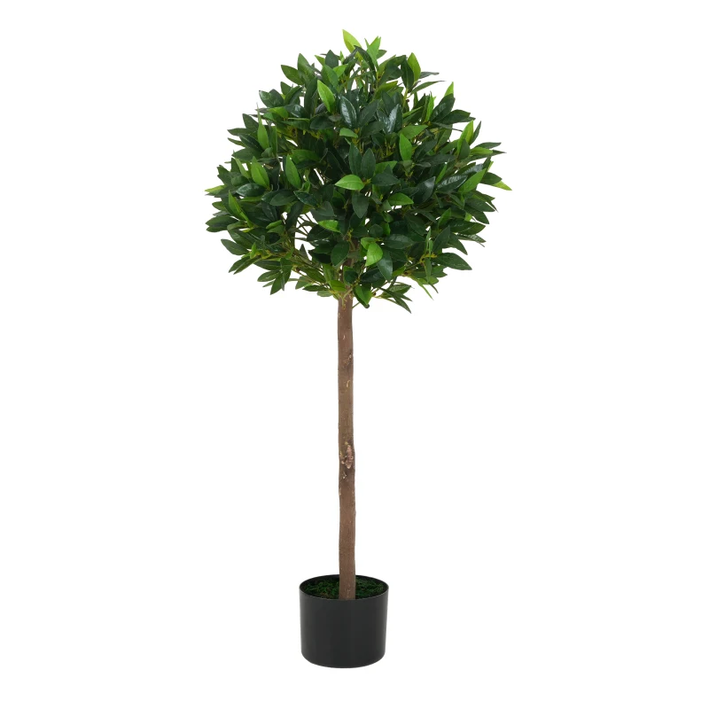 49 bolas artificiales de árbol topiario con recipiente, juego de 2